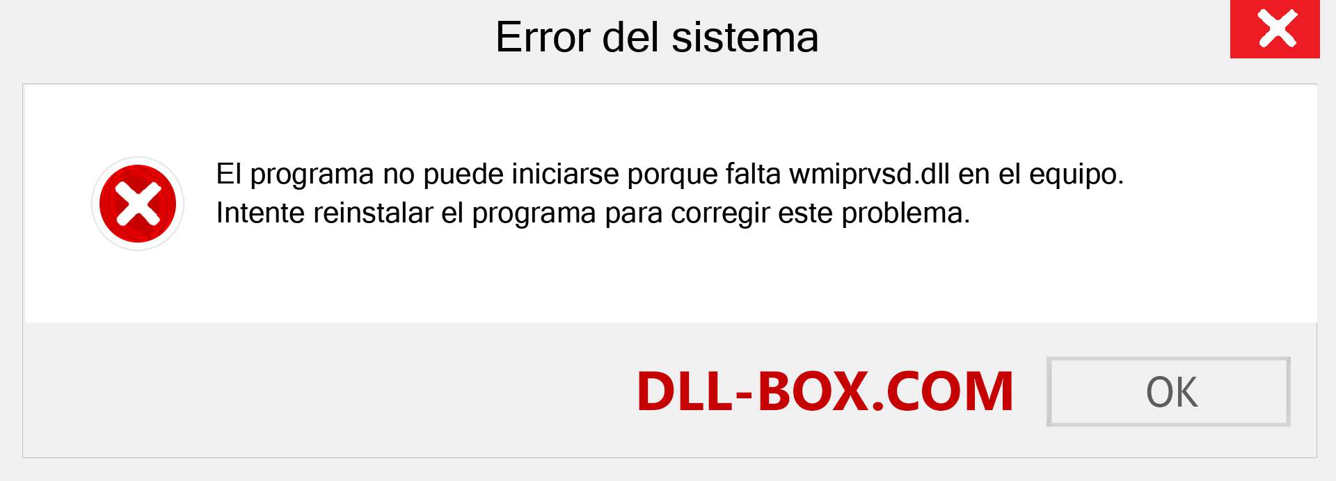 ¿Falta el archivo wmiprvsd.dll ?. Descargar para Windows 7, 8, 10 - Corregir wmiprvsd dll Missing Error en Windows, fotos, imágenes